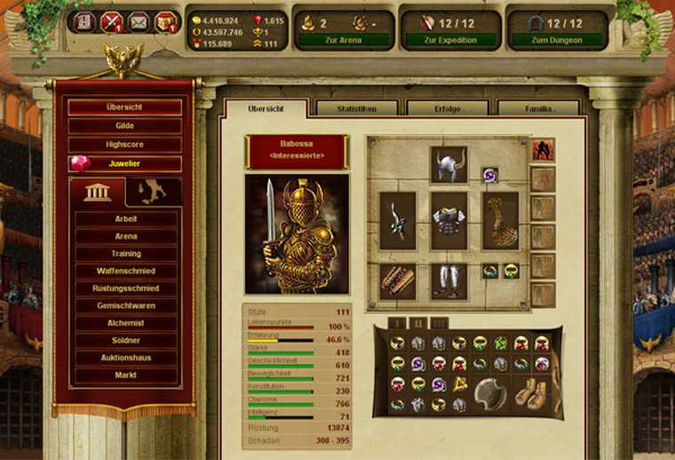 Gladiatus najlepsze gry MMORPG na przeglądarke